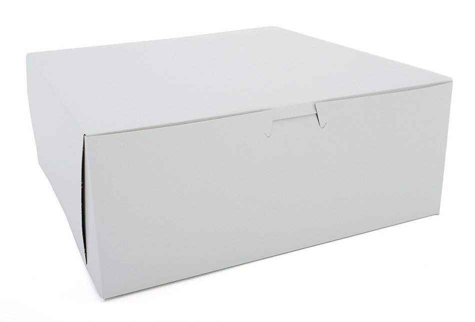 Southern Champion Tray 0973 Premium Clay-Coated Kraft Paperboard White Non-Window Lock Corner Bakery Box, 10"...