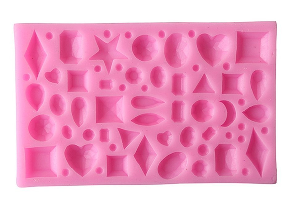 Smozer Mini Diamonds Jewel Gemstone Shape Fondant Cake Molds Chocolate Mould Kitchen Baking Tools N2