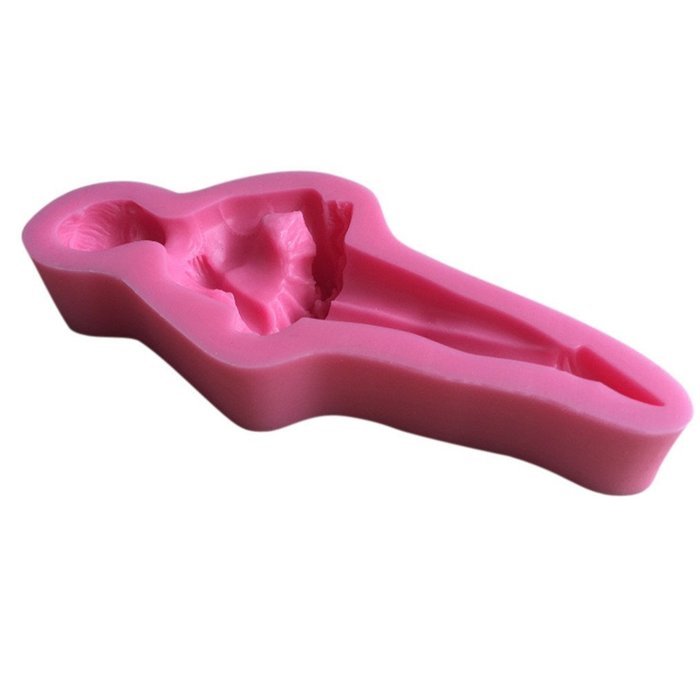 FLY Ballet Girl Shape Silicone Fondant Cake Mold For Cake Decorating Baking Mould,Pink N2