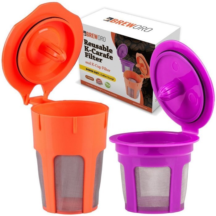 K Carafe Reusable Coffee Filter and Refillable K Cup by Breworo for Keurig 2.0 K250, K300, K350, K400, K450, K460... N2