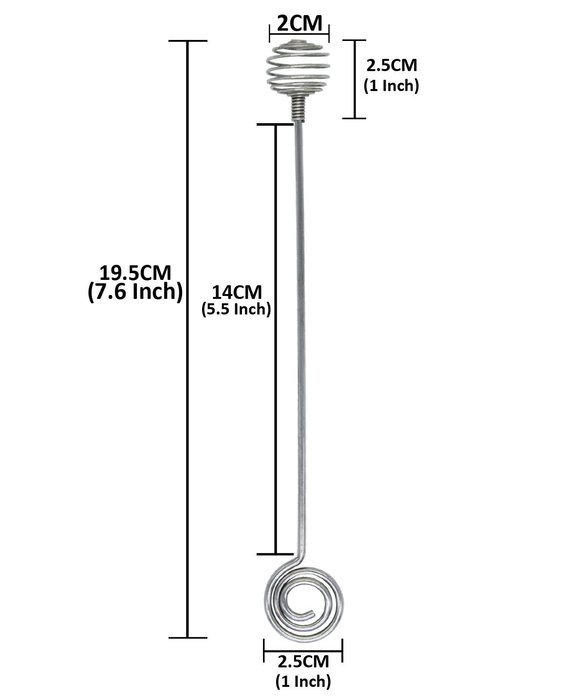 7.6" High Grade Stainless Steel Honey Stick Dipper Set of 6 (2) N4
