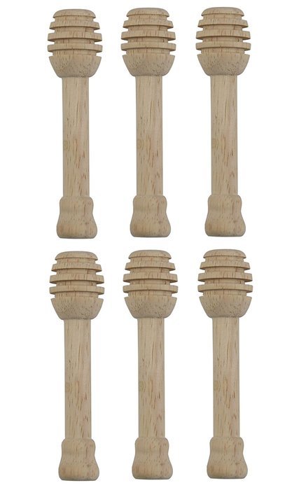 7.6" High Grade Stainless Steel Honey Stick Dipper Set of 6 (2) N6