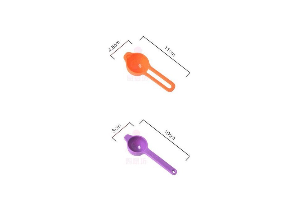 Yooky 6 PCS Rainbow Plastic Measuring Cup Spoon Set N2
