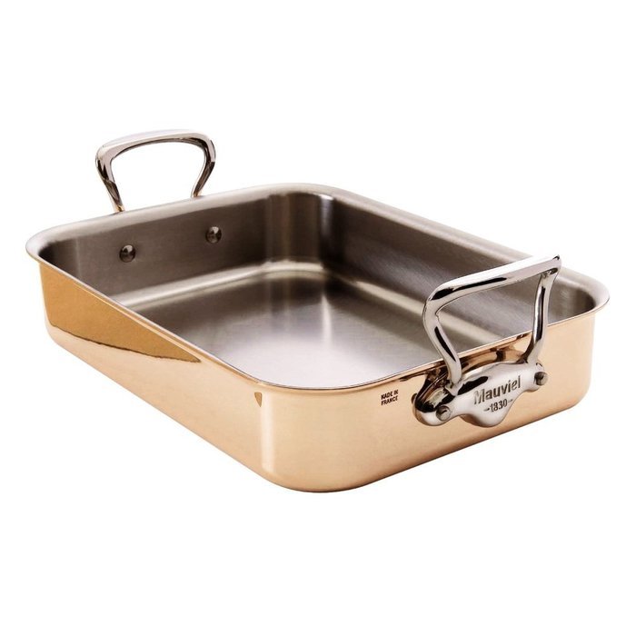 Mauviel M'h&eacute;ritage 150s Rectangular Roasting Pan with Rack