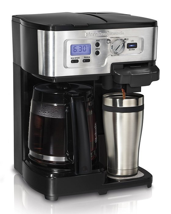 Hamilton Beach 49983 2Way FlexBrew Digital Single-12 Cup CoffeeMaker K-Kup Ready N4