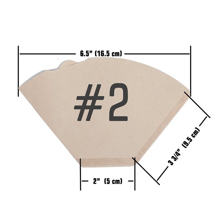 #4 Cone Paper Coffee Filters - Brown, Unbleached, Chlorine-free (#4, 100 Filters) N9