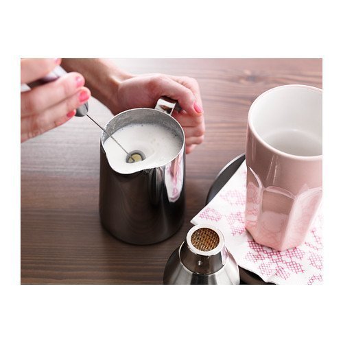 Ikea Milk Frother and 17 Ounce Milk-frothing Jug, Stainless Steel N6