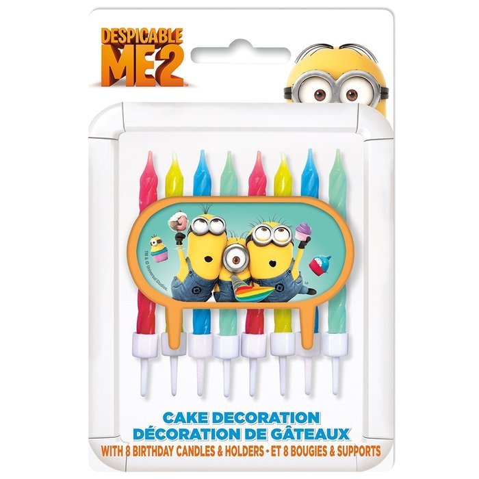 Despicable Me Minions Cake Topper & Birthday Candle Set
