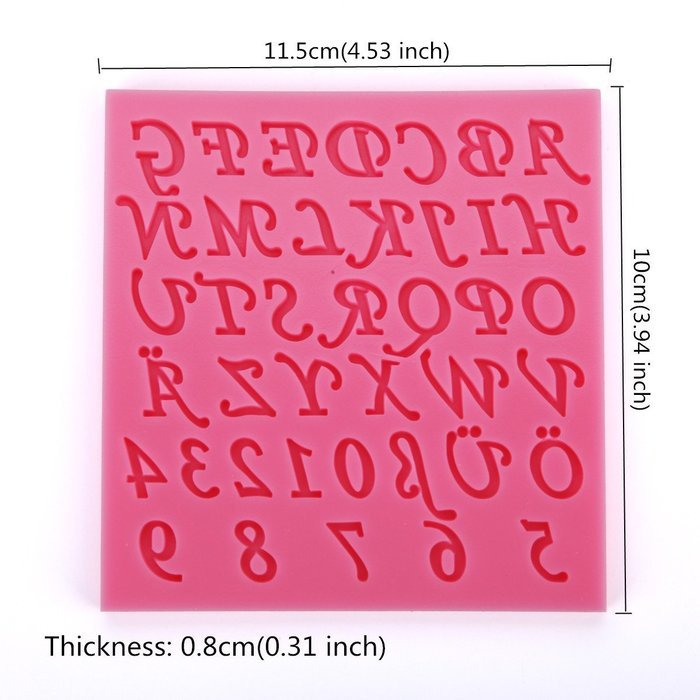 KookieMonsta Silicone Molds 3d Fondant Numbers Letters Molds Cake and Cupcake Decorating Tools N3