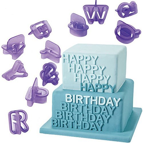 Generic 40Pcs Alphabet Fondant Biscuit Letter Mold Cookie Cake Cutter N7