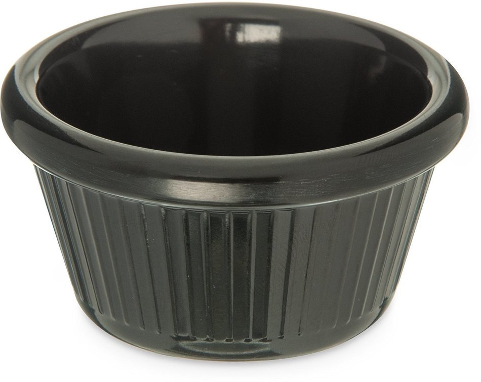 Carlisle S27903 Melamine Fluted Ramekin, 2 oz Capacity, 1.43" Height, Black (Case of 48) N6