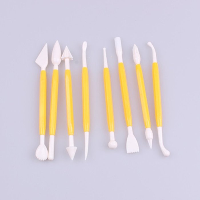 Cluis 8Pcs Cake Fondant and Gumpaste Decorating Model Tools Set With 16 Designs N5