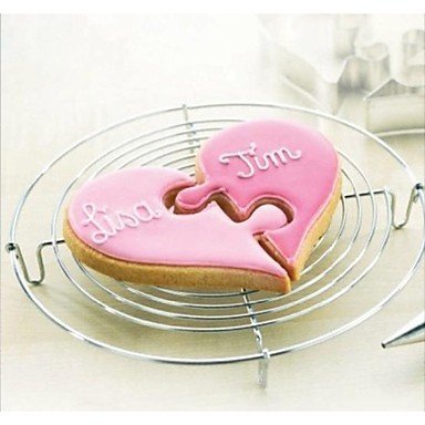 Y&XL&H Valentine's Love Heart to Heart Jigsaw Shape Cookie Cutter, Stainless Steel N2