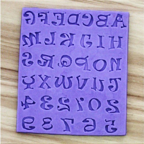 Bluelover F0328 DIY Silicone Letters And Numbers Cake Mould Fondant Soap Mould
