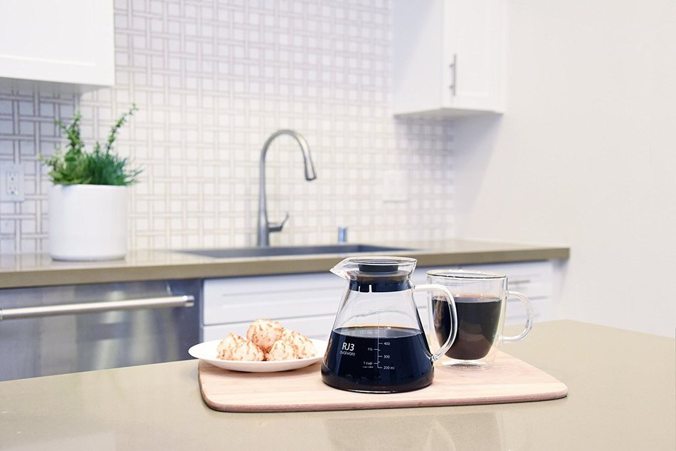 600ml Thick Range Coffee & Tea Server - Heatproof Glass Body with BPA-Free Lid for Hario V60 Ceramic and Glass... N4