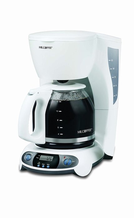 Mr. Coffee TFX20 12-Cup Programmable Coffeemaker, White