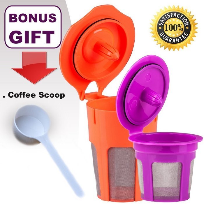 K Carafe Reusable Coffee Filter and Refillable K Cup by Breworo for Keurig 2.0 K250, K300, K350, K400, K450, K460... N3