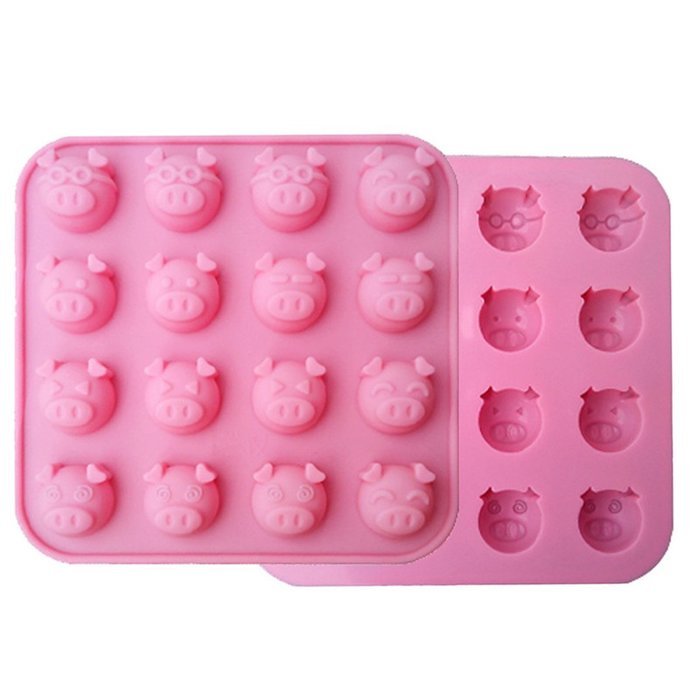 Luckygirls Different Shaped Silicone Non Stick Jelly Candy Baking Mould for Chocolate Candy-Cartoons, Characters... N36