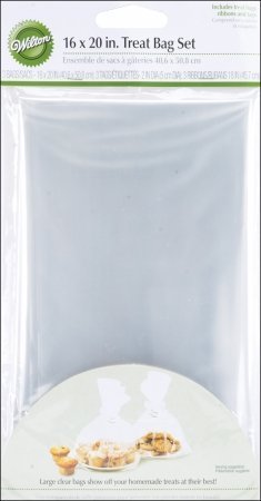 Bulk Buy: Wilton Medium Treat Bags 10'X16' 4/Pkg White (3-Pack)