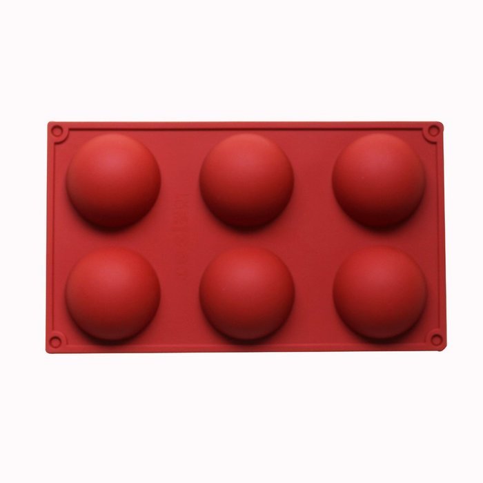 6 Holes Silicone Mold For Chocolate, Cake, Jelly, Pudding, Handmade Soap, Round Shape, Dia: 2 1/2 inches, Set... N3