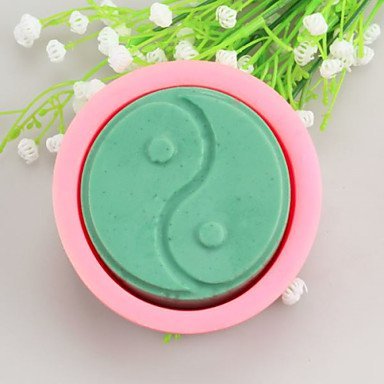 Sher Tai Chi Shaped Soap Molds Mooncake Mould Fondant Cake Chocolate Silicone Mold, Decoration Tools Bakeware N2