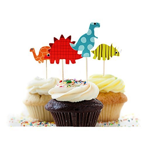 Dinosaur Cupcake Toppers- Quality (Set of 24 dinosaurs)