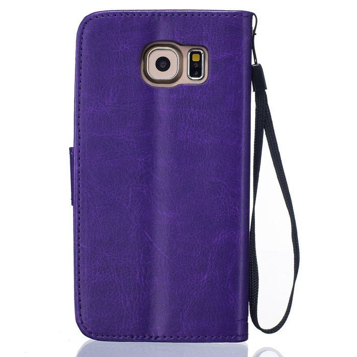 Galaxy S6 Case, Urvoix Credit Card Holder Leather Cover Embossed Romantic Dandelion Folio Case for Samsung Galaxy... N4