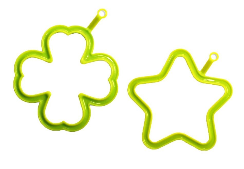 Silikomart Pratika Collection 2-Piece Egg and Pancake Mold Shape Set, Fish and Butterfly N5