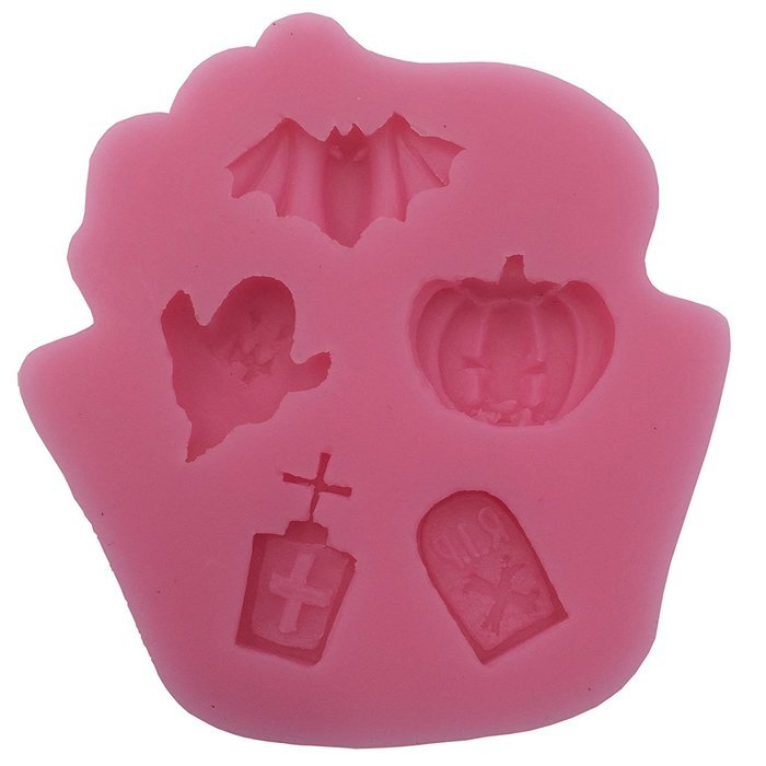 Funshowcase Halloween Fondant Candy Silicone Mold, for Cake Decoration, Cupcake Topper Decorate, Crafting Project