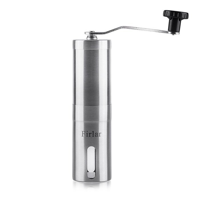 Firlar Premium Manual Coffee Grinder Stainless Steel Body Adjustable Ceramic Conical Burr Hand Crank Mill Grinds... N16