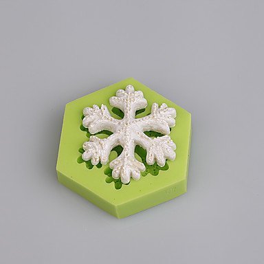 Sher Fonddant Cake Decorating Tools 3D Snowflake Christmas Silicone Mold for Cupcake Candy Chocolate Soap Clay... N2