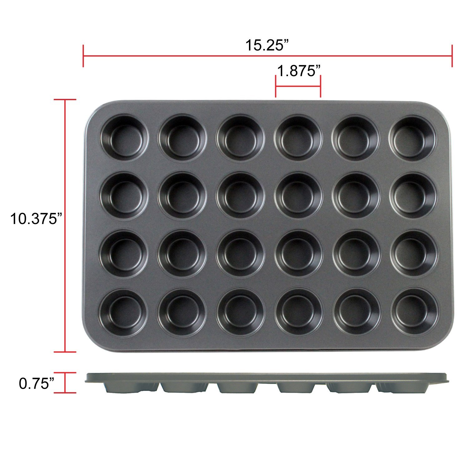 Thunder Group 24 CUP MUFFIN PAN - NON STICK - SMALL CUP N3 free image ...