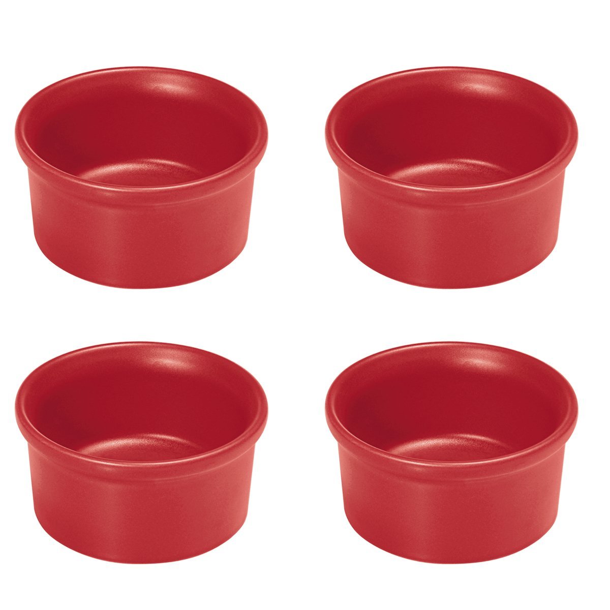 French Home Set of 4 3.5-inch Red Ramekin free image download