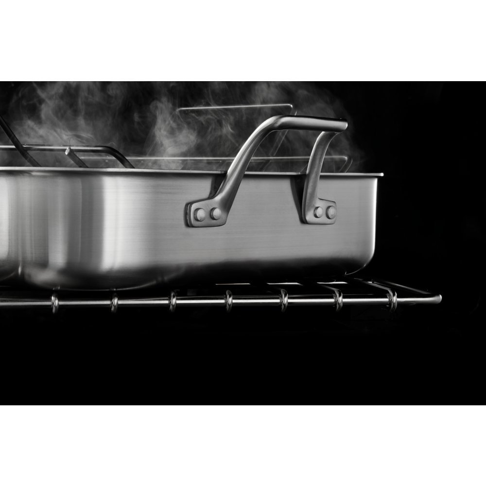 Calphalon 1948245 Signature Stainless Steel Roaster Pan with Rack, 16