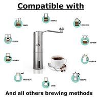 Hand Coffee Grinder with Adjustable Conical Ceramic Burrs | Premium Manual Mill Suitable for Coffee Beans, Herb... N13