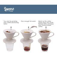 Coffee Dripper - Porcelain Pour Over Cone, 3 Holes - by Sweese N2