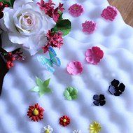 Whosee 2Pcs Fondant Cake Flower Mold Dry Foam Sponge DIY Baking Sugarcraft Mold Tools N3