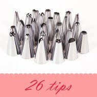 Cake Decorating Tips Set - 26 nozzles set for professional and beginner Cake Decoration - with Organizer Storage... N7