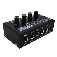 Julyfox&reg;high Performance 1 to 4 Output A908 Headset Amplifier Black Four-way Audio Amplifier N5