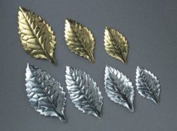 Silver Foil Leaves 1-3/8&quot; 144 Count