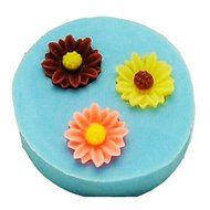 Sher Three Hole Sunflower Shaped Bake Fondant Cake mold,L3.3cmW3.3mH1cm
