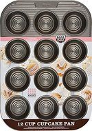 Sweet Creations Bake Perfect 12 Cup Cupcake Pan, Silver