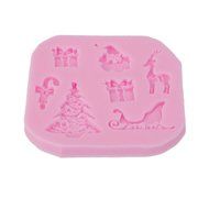 Christmas Reindeer Santa Gift Silicone Fondant Mould Cake Decor Bake Mold