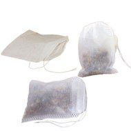 Funbase Cotton Drawstring Muslin Bag Reusable Bags for Spice Herbal Tea Leaf 100 Count Pack N2