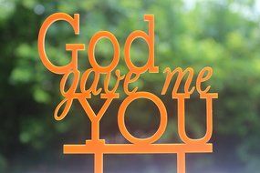 Meijiafei God Gave Me You Wedding Birthday Anniversary Cake Topper