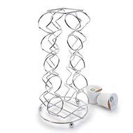 Compact Elegant Chrome 20 Pod Coffee Counter-top K-Kup Capsule Holder