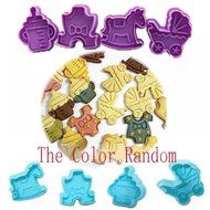 TXIN Fashion Useful Baby Clothes Shower Hand Press Stamp Biscuit Cookie Plunger Cutter Mold N4