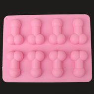 Novelty Penis Willy Dicky Silicone Chocolate Cake Jelly Mould Tray 8 Grids N6