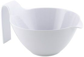 Curtis Stone Hold Me White Melamine Mixing Bowl, Set of 3, 3-Quart/5-Quart/1-1/5-Quart