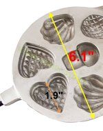 Metal Mold - 7 Sweet Mushroom Shell Heart + Recipe! Oreshki Nuts N2